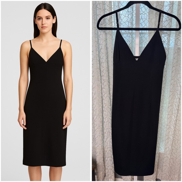 T by Alexander Wang‎ Black Knee-Length Cami Dress – Size Large - Picture 1 of 9